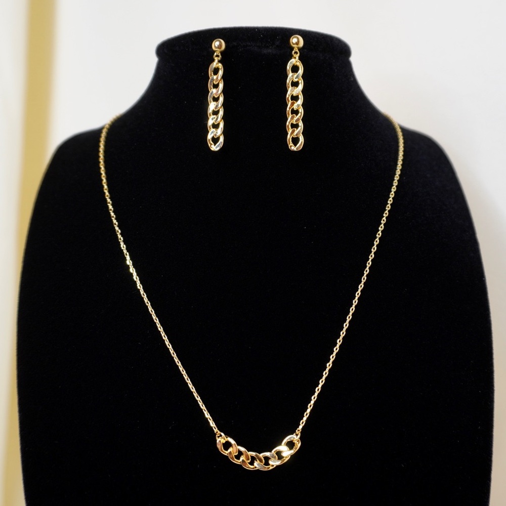 14k Gold Dipped “Moët” Chain Link Set